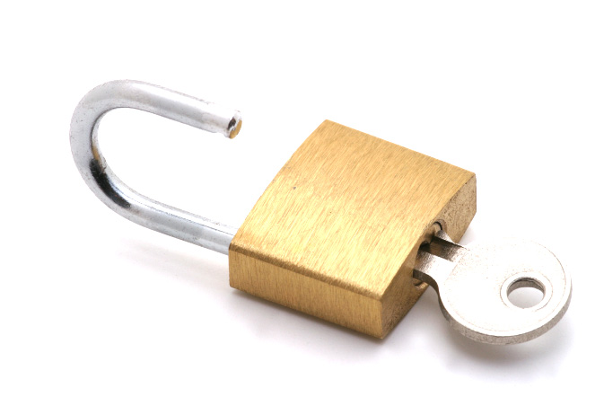 metal padlock